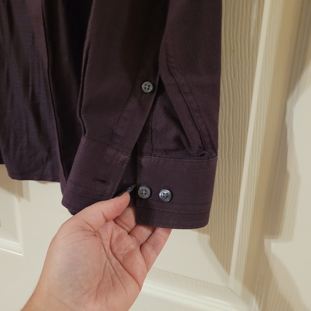 Men's Marc Anthony Slim Fit Button Front Long Sleeve Casual Dress Shirt Sz L - Picture 8 of 9